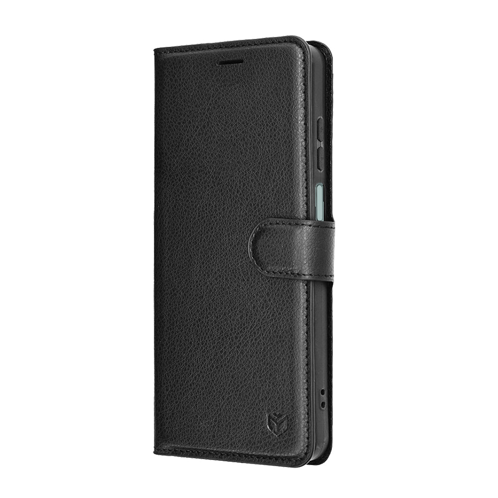 Deksel for Honor X5c Plus, Techsuit, Leather Folio, Svart