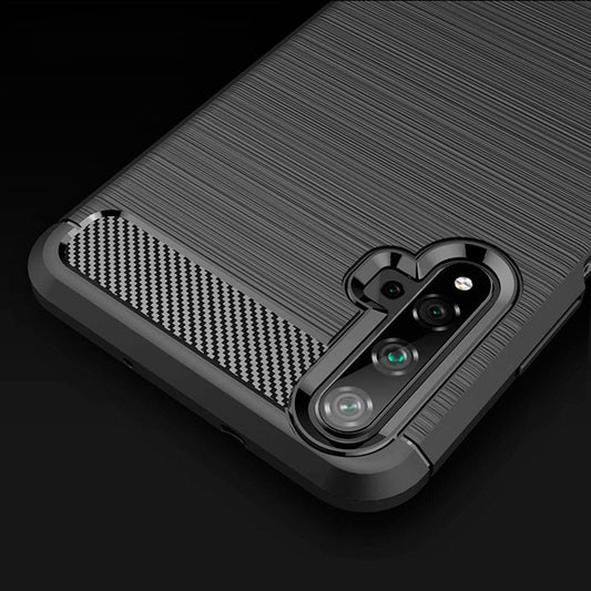 Deksel til Huawei nova 5T / Honor 20, Techsuit, Karbon, Svart