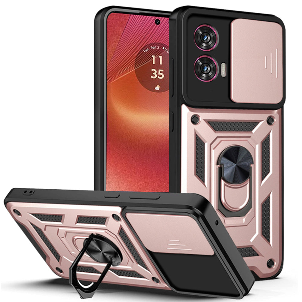 Deksel for Motorola Edge 50 Fusion, Techsuit, CamShield, Rosa
