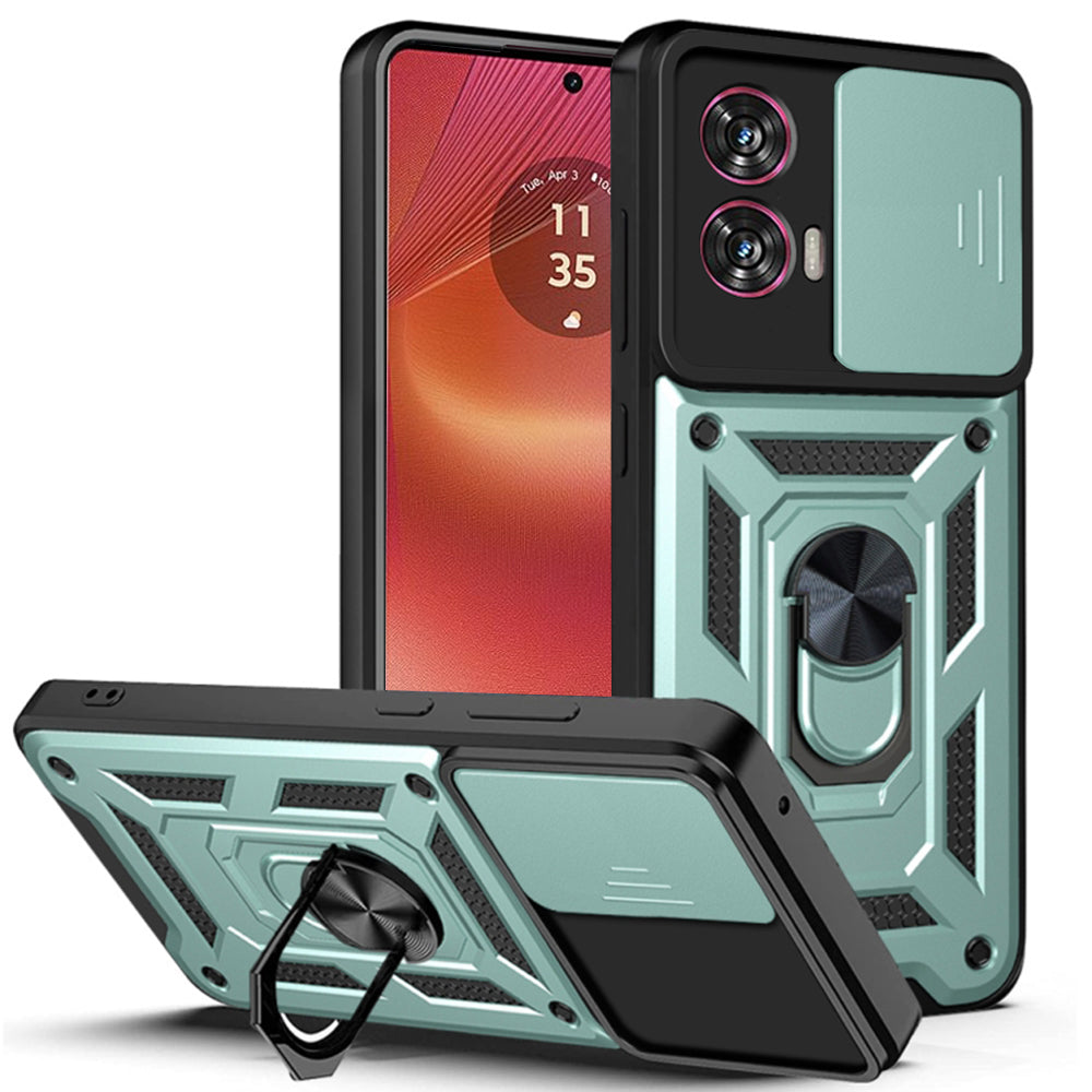 Deksel for Motorola Edge 50 Fusion, Techsuit, CamShield, Grønn