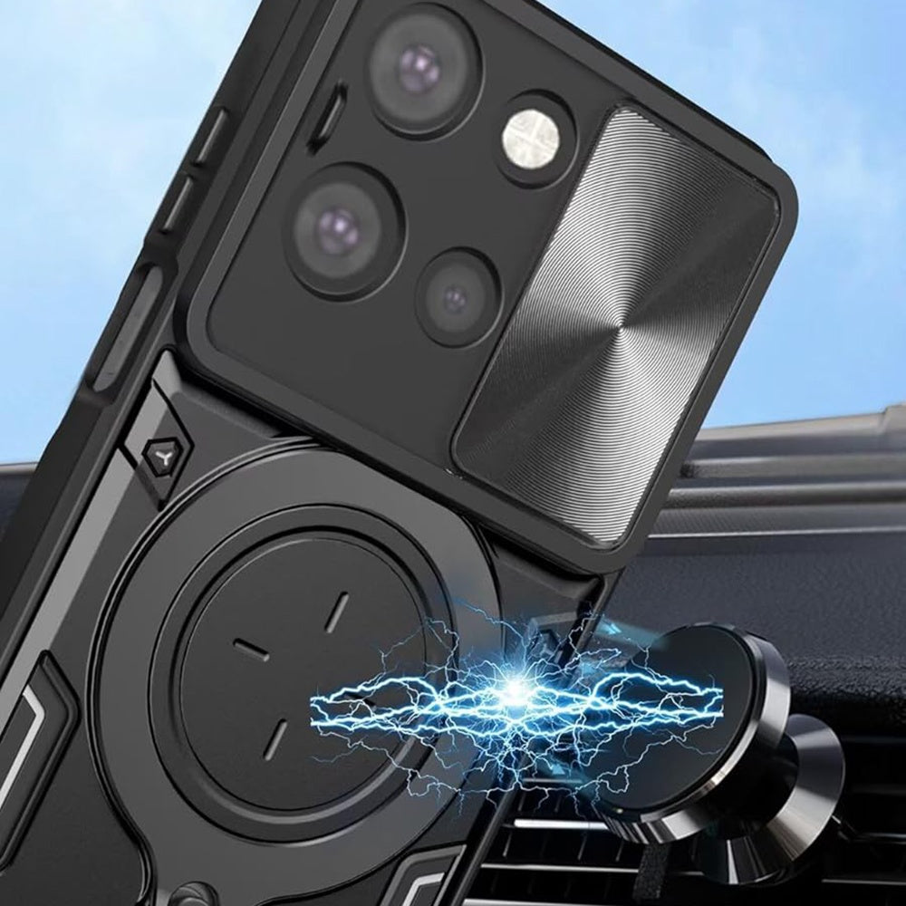 Deksel for Motorola Edge 70 Fusion, Techsuit, CamGuard Pro, Svart