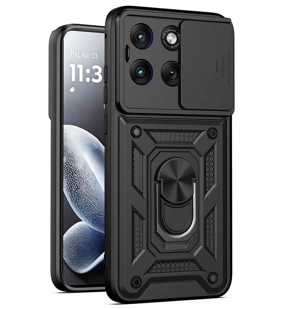 Deksel for Motorola Edge 70 Fusion, Techsuit, CamShield, Svart