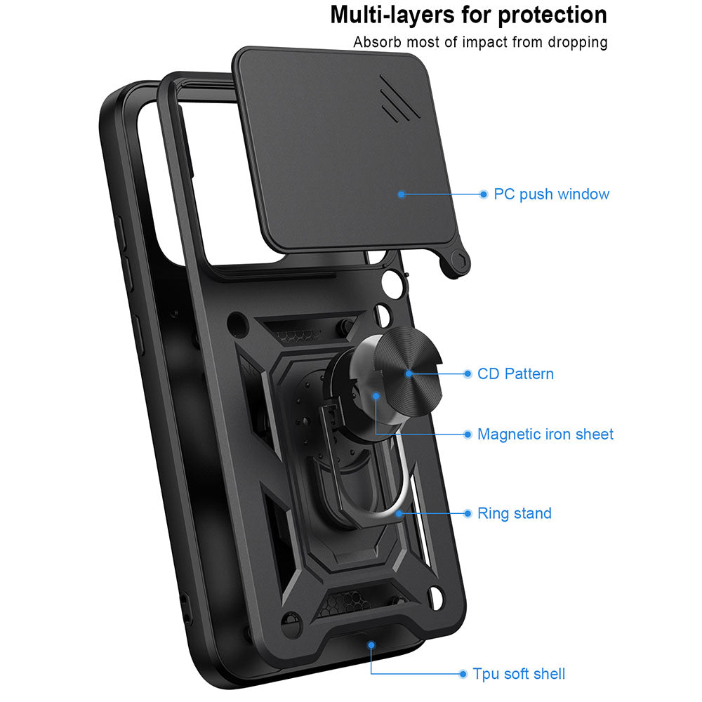 Deksel for Motorola Edge 70 Pro, Techsuit, CamShield, Blå