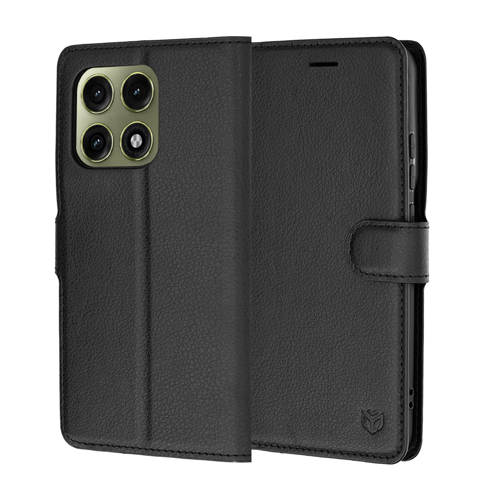 Deksel for Motorola Edge 70 Pro, Techsuit, Leather Folio, Svart