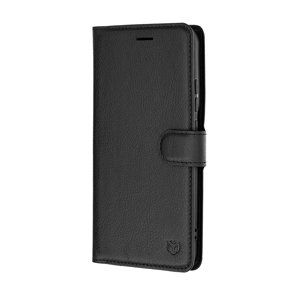 Deksel for Motorola Edge 70 Pro, Techsuit, Leather Folio, Svart
