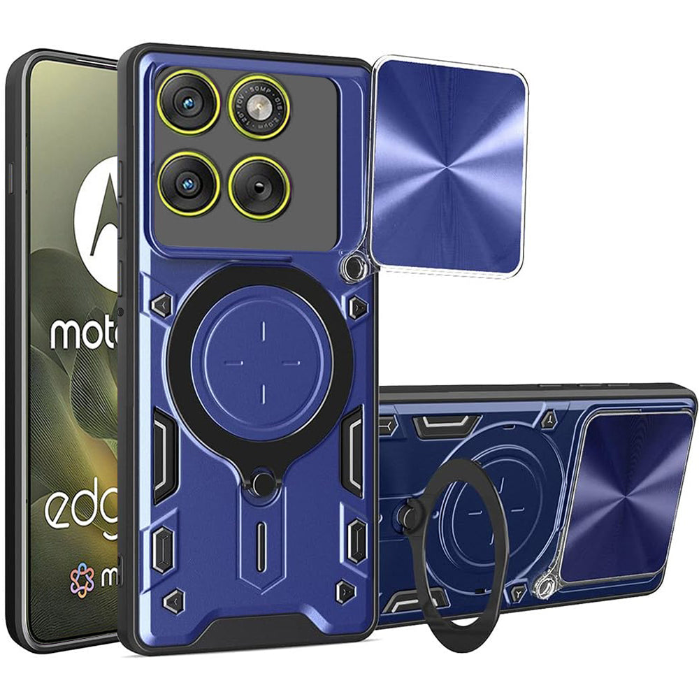 Deksel for Motorola Edge 70, Techsuit, CamGuard Pro, Blå