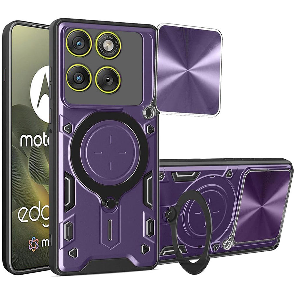 Deksel for Motorola Edge 70, Techsuit, CamGuard Pro, Lilla