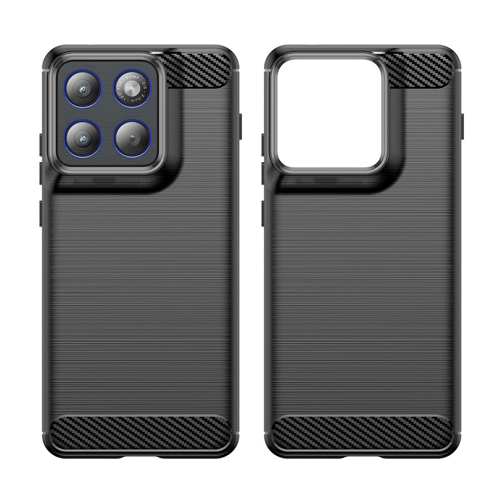 Deksel for Motorola Edge 70, Techsuit, Karbon, Svart
