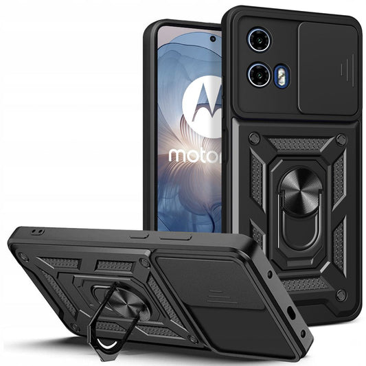 Deksel for Motorola Moto E14 / G24 Power / G04 / G24, Tech-Protect, CamShield Pro, Svart