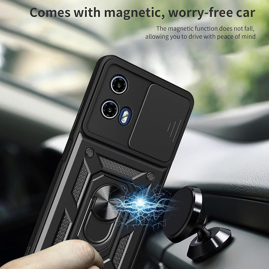 Deksel for Motorola Moto G15 / G15 Power, Techsuit, CamShield, Svart