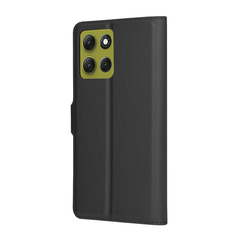 Deksel for Motorola Moto G86, Techsuit, Leather Folio, Svart