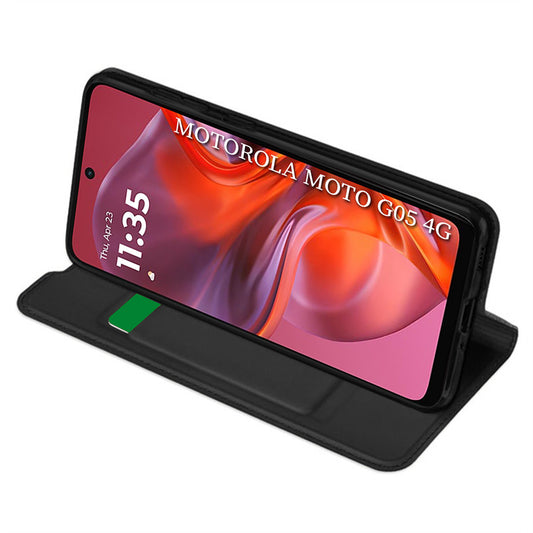 Deksel til Motorola Moto E15 / G05, Techsuit, Magskin Book, Svart