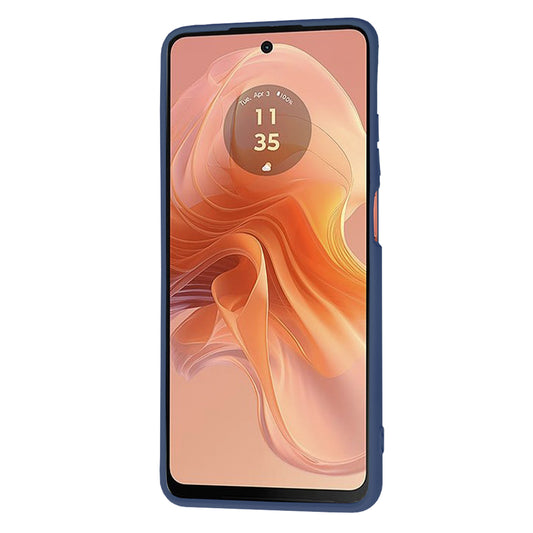 Deksel for Motorola Moto G04s / E14 / G04, Techsuit, SoftFlex, Marineblå