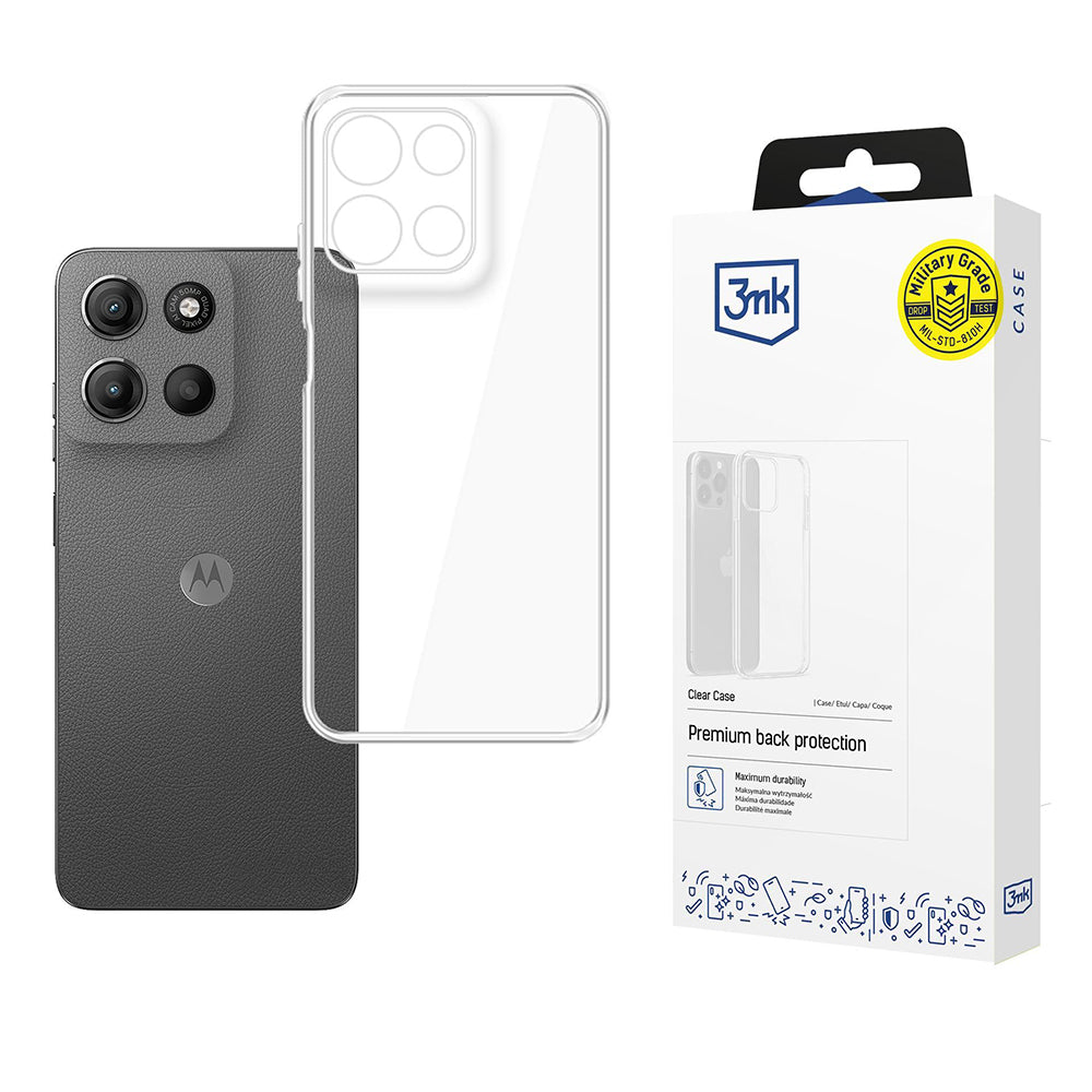 Deksel for Motorola Moto G15 / G15 Power, 3MK, Klar, Transparent