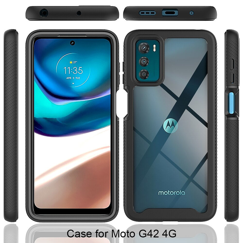 Deksel for Motorola Moto G42, Techsuit, Defense360 Pro, Svart