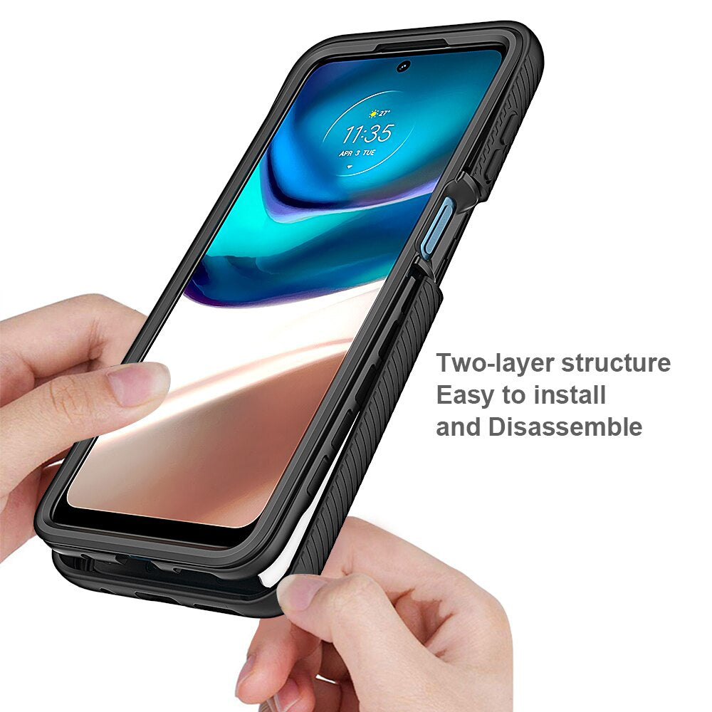 Deksel for Motorola Moto G42, Techsuit, Defense360 Pro, Svart
