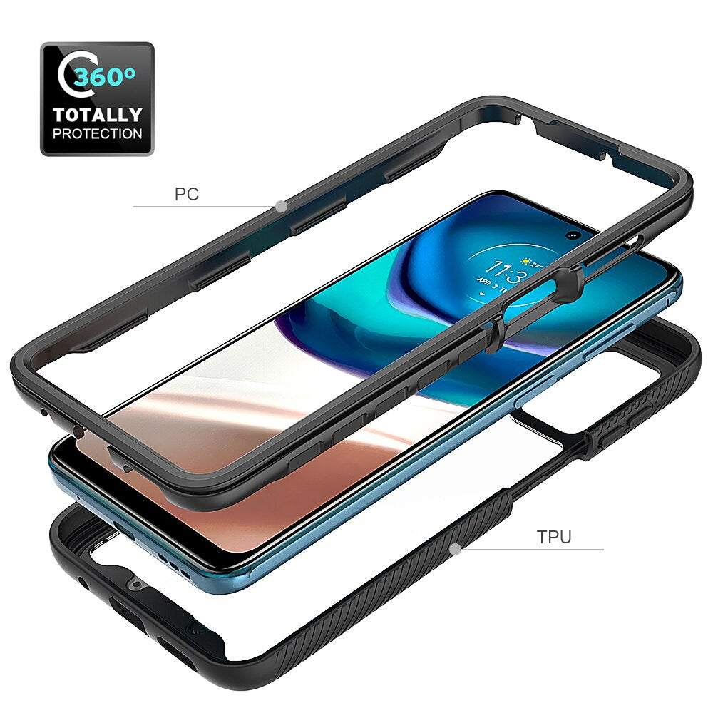 Deksel for Motorola Moto G42, Techsuit, Defense360 Pro, Svart