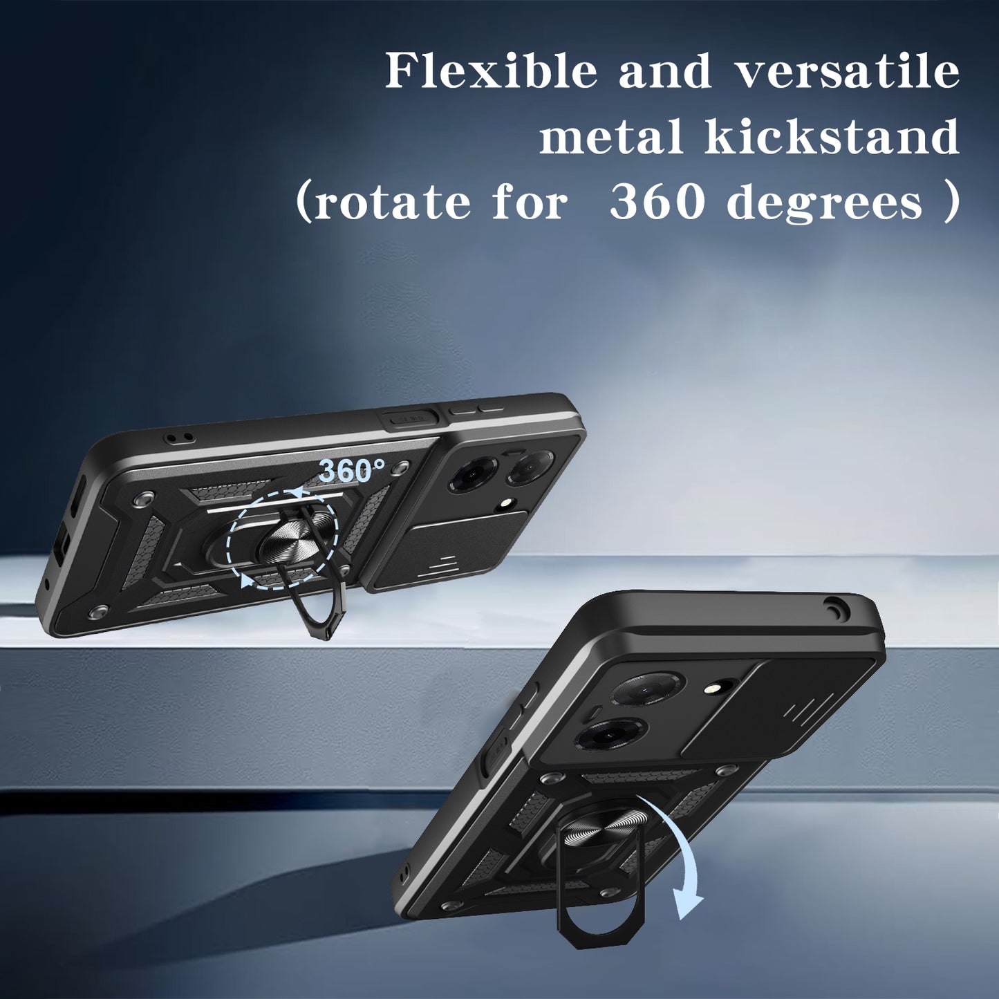 Deksel for Motorola Moto G47 / G37, Techsuit, CamShield, Blå