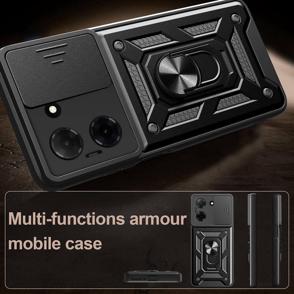 Deksel for Motorola Moto G47 / G37, Techsuit, CamShield, Blå