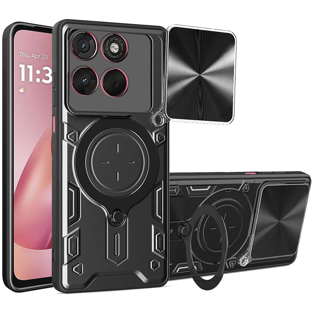 Deksel for Motorola Moto G67 Power / G57 Power, Techsuit, CamGuard Pro, Svart