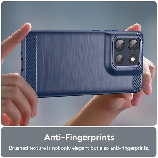 Deksel for Motorola Moto G86, Techsuit, Karbon, Blå