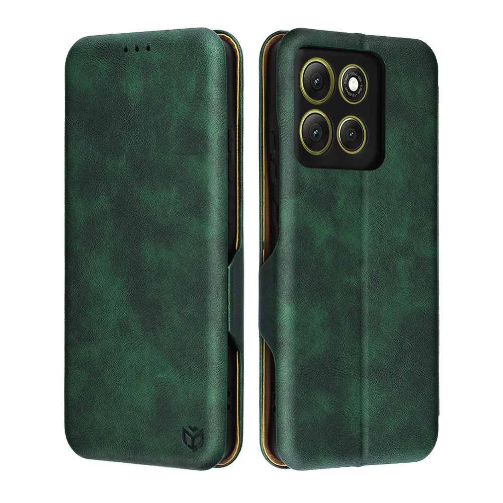 Deksel for Motorola Moto G86, Techsuit, Safe Wallet Plus, Grønn