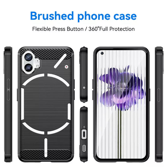 Deksel for Nothing Phone (1), Techsuit, karbon, svart
