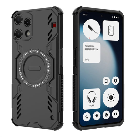 Deksel for Nothing Phone (3a) Lite, Techsuit, ArmorMag, Svart