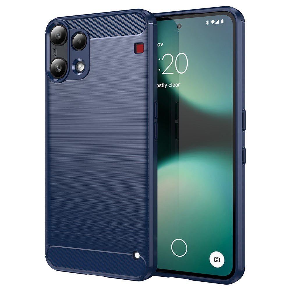 Deksel for Nothing Phone (3a) Lite, Techsuit, Karbon, Blå