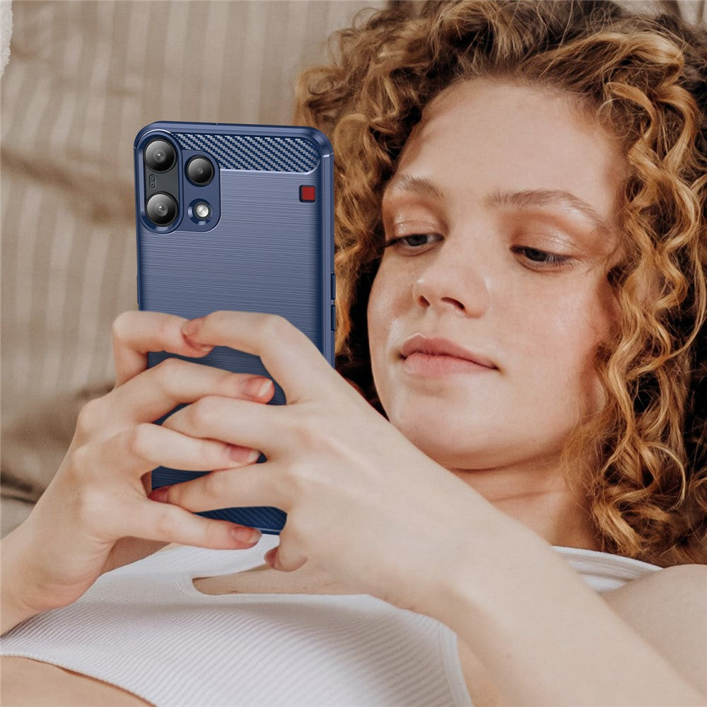 Deksel for Nothing Phone (3a) Lite, Techsuit, Karbon, Blå