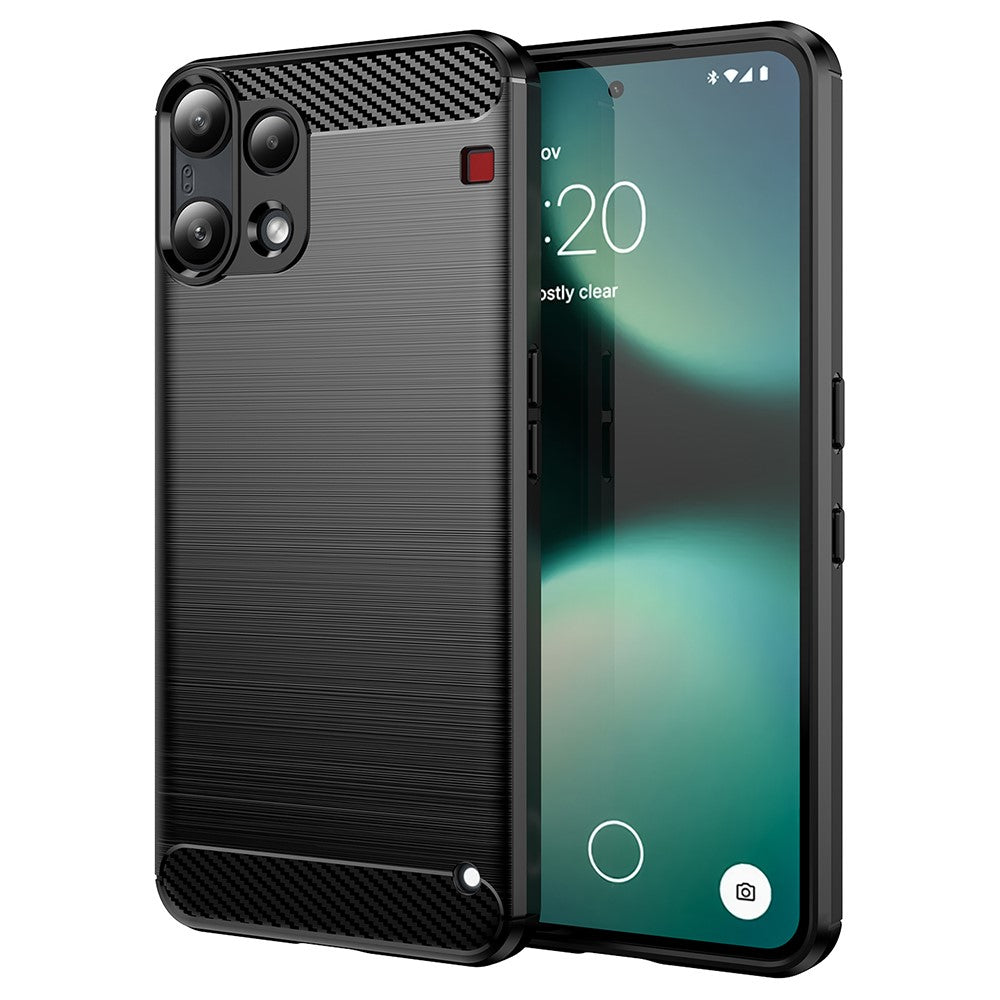 Deksel for Nothing Phone (3a) Lite, Techsuit, Karbon, Svart