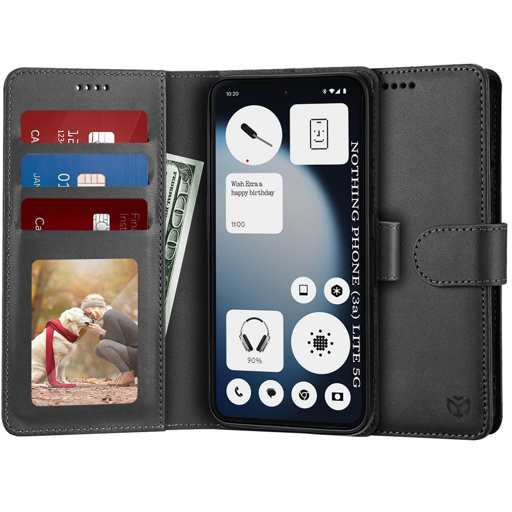 Deksel for Nothing Phone (3a) Lite, Techsuit, Diary Book, Svart
