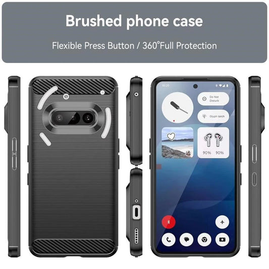 Deksel til Nothing Phone (3a), Techsuit, karbon, svart