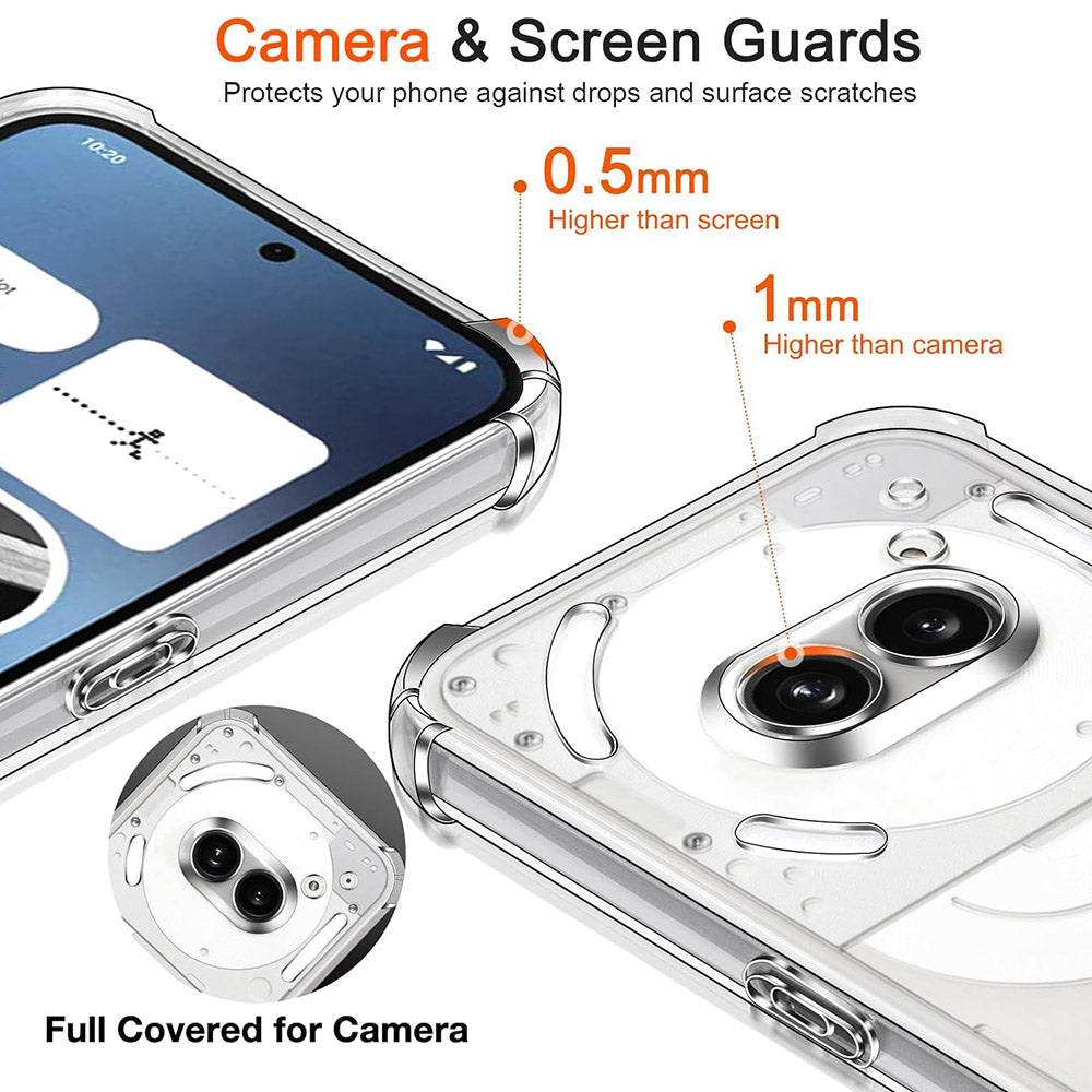 Deksel for Nothing Phone (4a) Pro, Techsuit, Shockproof Clear, Gjennomsiktig