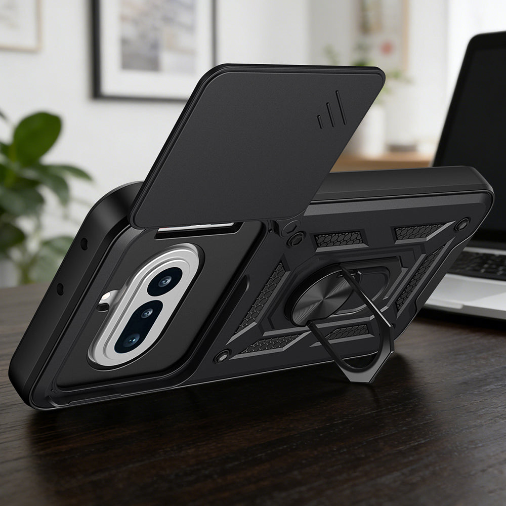Deksel for Nothing Phone (4a), Techsuit, CamShield, Svart