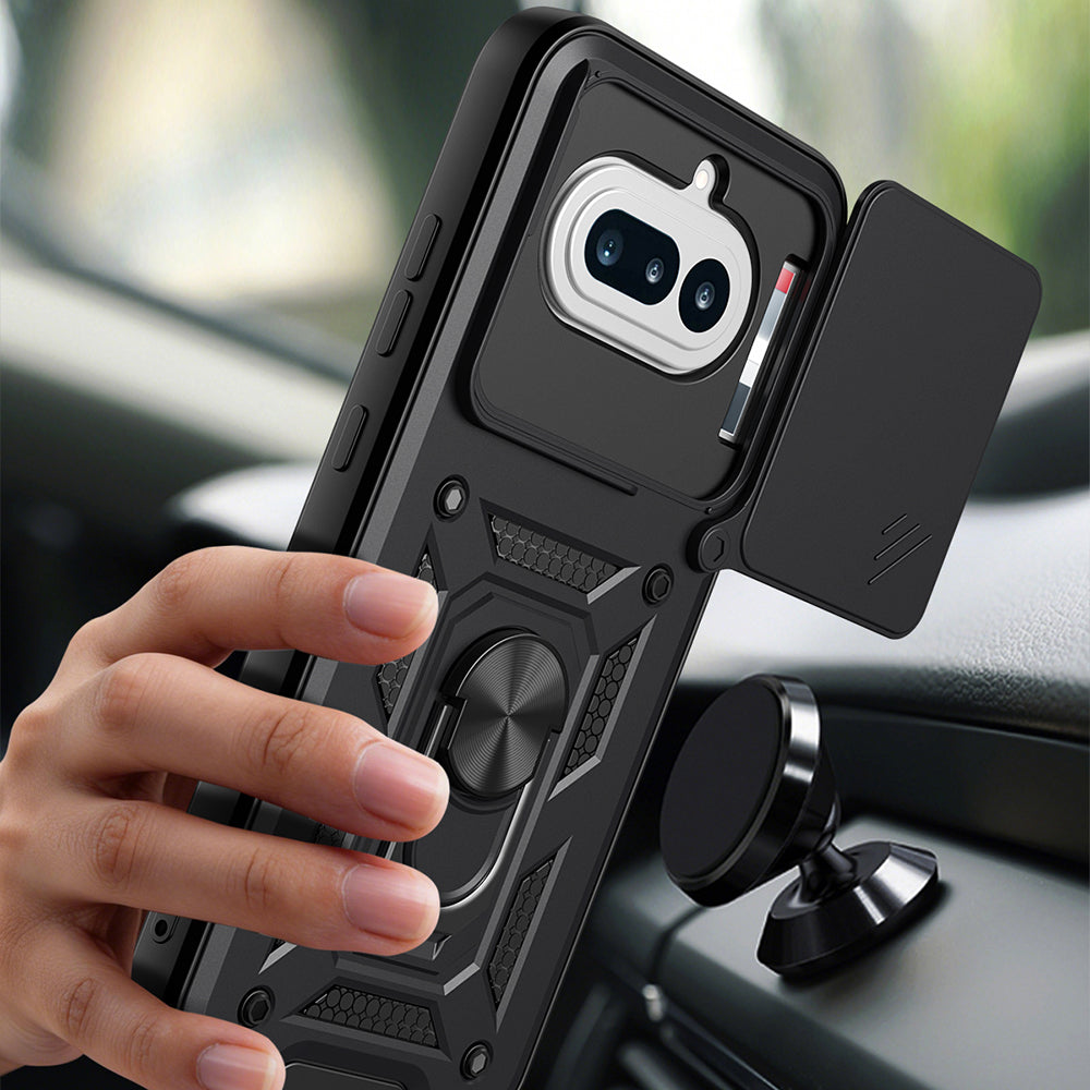 Deksel for Nothing Phone (4a), Techsuit, CamShield, Svart