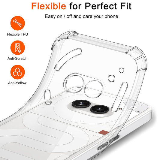 Deksel for Nothing Phone (4a), Techsuit, Shockproof Clear, Gjennomsiktig