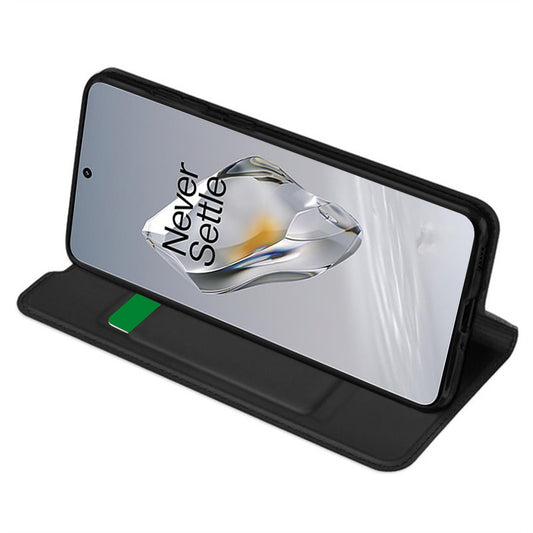 Deksel for OnePlus 12, Techsuit, Magskin Book, Svart