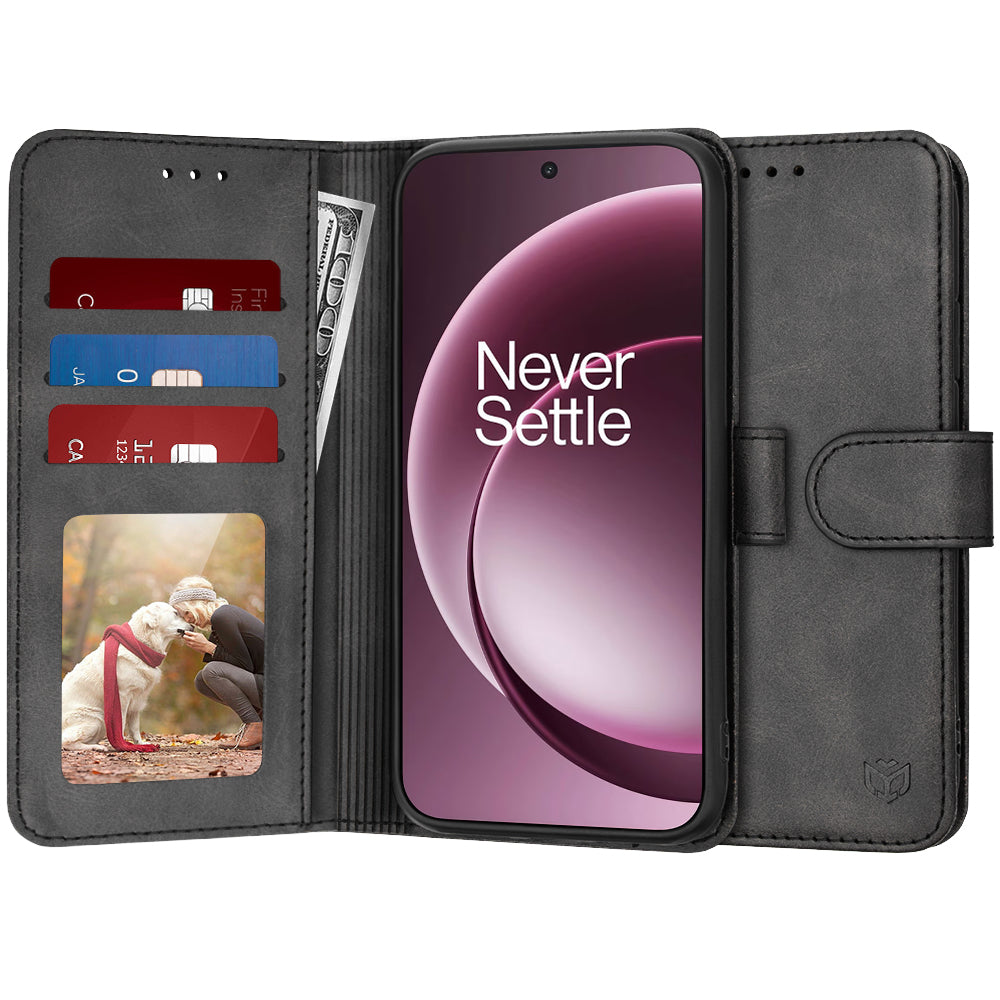 Deksel for OnePlus 15, Techsuit, Diary Book, Svart
