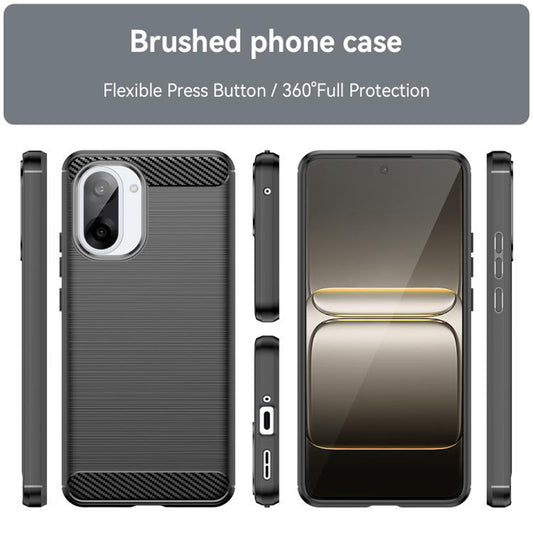 Deksel for OnePlus Nord CE5, Techsuit, Karbon, Svart