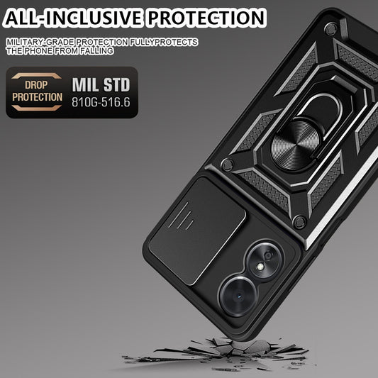 Deksel til Oppo A17, Techsuit, CamShield, Svart