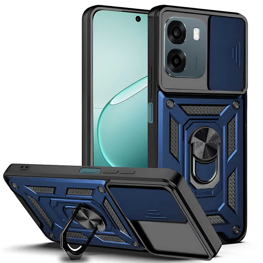 Deksel for Oppo A6 4G, Techsuit, CamShield, Blå