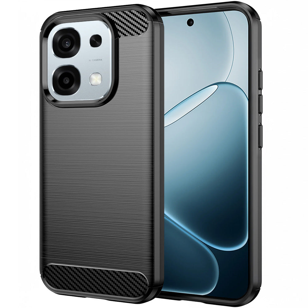 Deksel for Oppo A6 Pro 5G / A6 Pro 4G, Techsuit, Karbon, Svart
