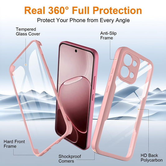 Deksel for Oppo A6 Pro 5G / A6 Pro 4G, Techsuit, ColorVerse 360, Rosa