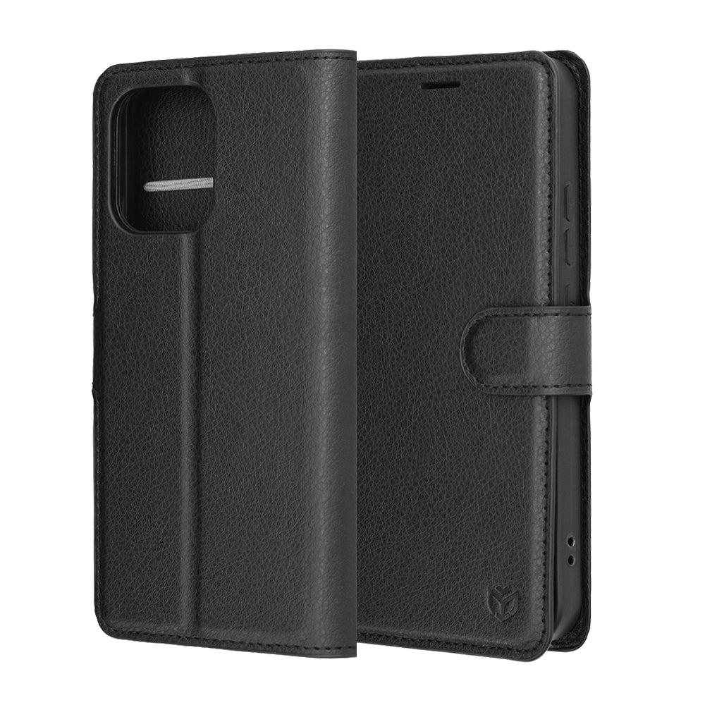 Deksel for Oppo A6 Pro 5G / A6 Pro 4G, Techsuit, Leather Folio, Svart