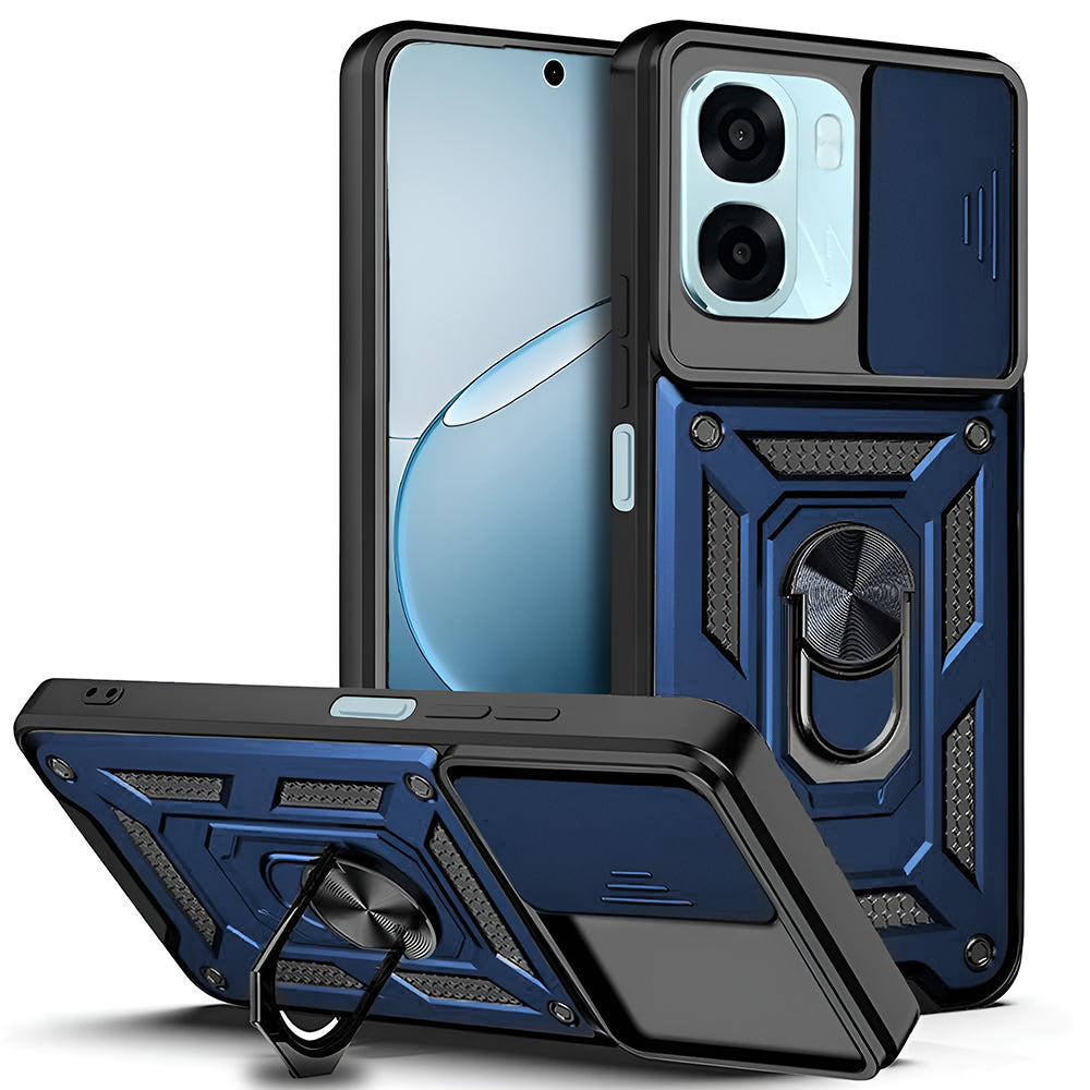 Deksel for Oppo A6k 4G / A6x 4G / A6x, Techsuit, CamShield, Blå