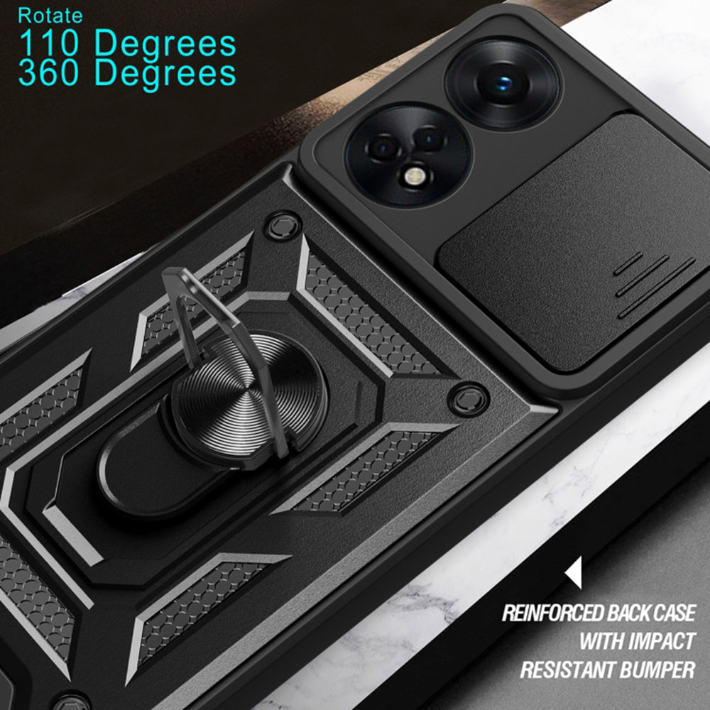 Deksel for Oppo A78 4G, Techsuit, CamShield, Grønn