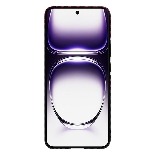 Deksel til Oppo Reno12, Techsuit, Carbonite FiberShell, Svart Rød