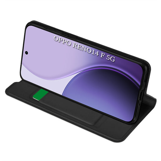 Deksel for Oppo Reno14 FS 5G / Reno14 F, Techsuit, Magskin Book, Svart