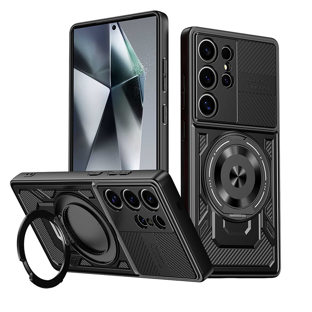 Deksel for Oppo Reno14 FS 5G / Reno14 F, Techsuit, RuggedCam, Svart